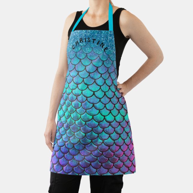 mermaid fish scale pattern apron (Insitu)