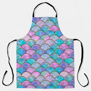 Mermaid fish scale wave japanese seamless pattern. apron