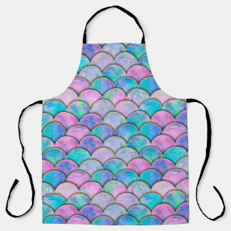 Mermaid fish scale wave japanese seamless pattern. apron