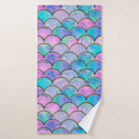 Mermaid fish scale wave japanese seamless pattern.