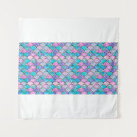 Mermaid fish scale wave japanese seamless pattern.