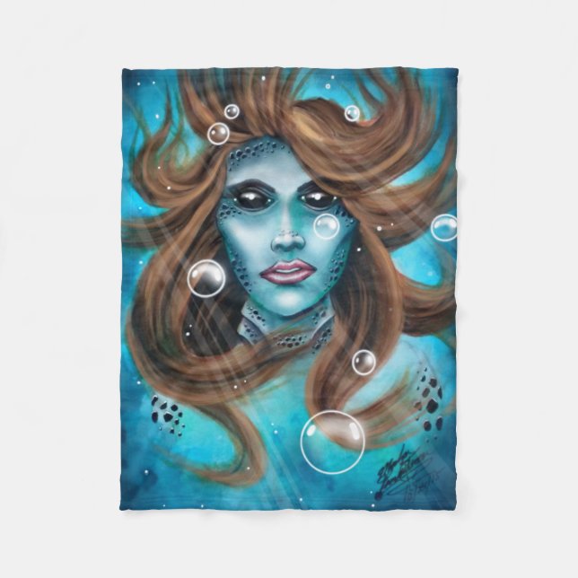 Mermaid  fleece blanket (Front)