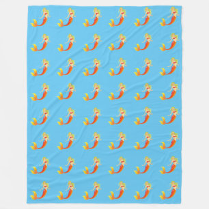 Mermaid fleece blanket