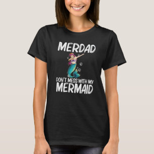 Mermaid For Dad Father Merman Human Fish Sea Creat T-Shirt