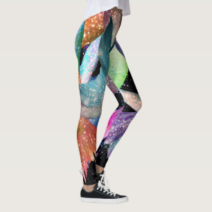 Mermaid Frenzy Tangle Customised Editable Leggings