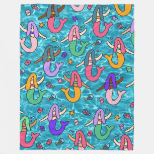mermaid friends blanket