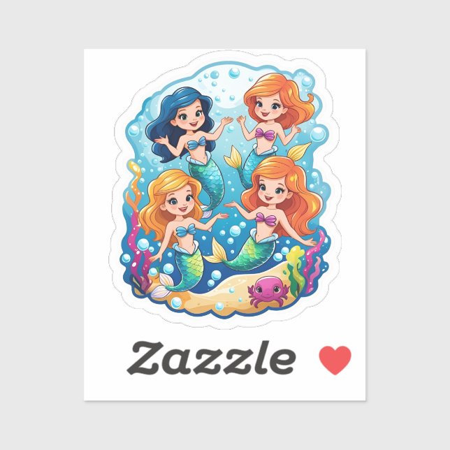 Mermaid Friends Personalised Fun set  (Sheet)