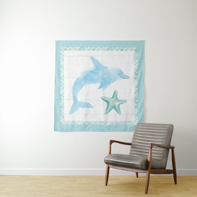 Mermaid Friends VIII Tapestry (In Situ (Horizontal))