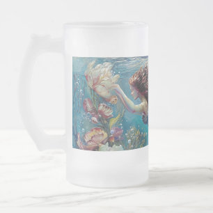 Mermaid Frosted Glass Mug