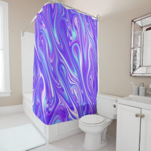 Mermaid Giggles Abstract Shower Curtain