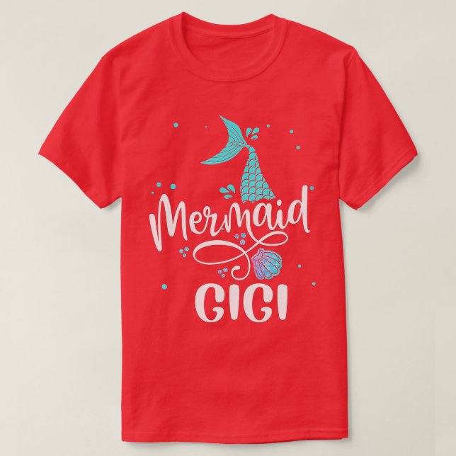 Mermaid Gigi Funny Women Family Matching Party Squ T-Shirt (Design Front)