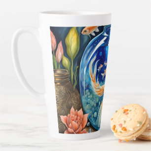 Mermaid Ginger Persian Cat Latte Mug