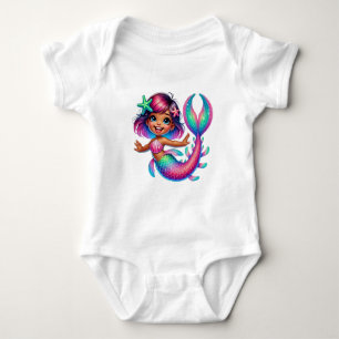 Mermaid Girl  Baby Bodysuit