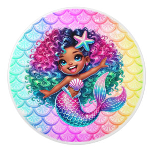 Mermaid Girl Cabinet Knob
