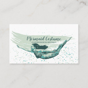 Mermaid Girl Costume Entertainer Business Card