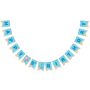 Mermaid Girl Cute Custom Kids Pool Birthday Party Bunting