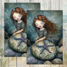 MERMAID GIRL DECOUPAGE TISSUE PAPER