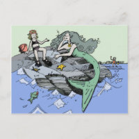 Mermaid Girl Summer Beach Friendship Whimsical