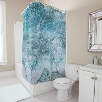 Mermaid Girl Teal Green Blue Nautical Ocean Waves