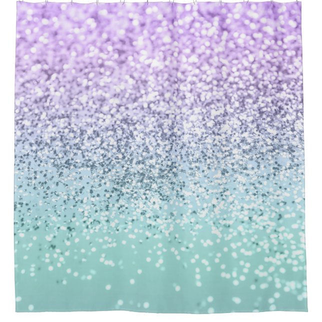 Mermaid Girls Glitter 1b (Faux Glitter) #pastel   Shower Curtain (Front)