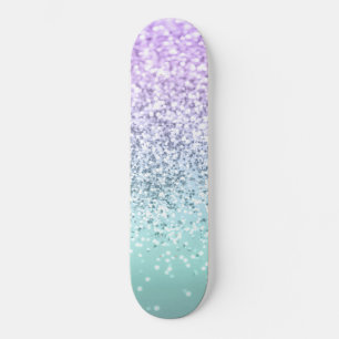 Mermaid Girls Glitter 1b (Faux Glitter) #pastel   Skateboard