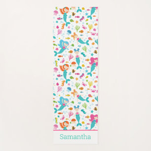 Mermaid Girls Under The Sea Personalised Yoga Mat