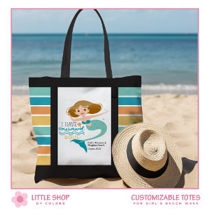 Mermaid Girls Week at the Beach Personalised Tote Bag