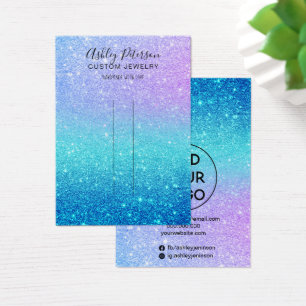 mermaid glitter blue jewellery hair clip display