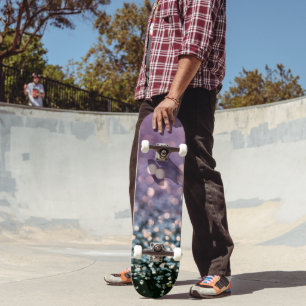 Mermaid Glitter Bokeh Glam 1 Skateboard