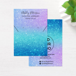 Mermaid glitter jewellery earring necklace display