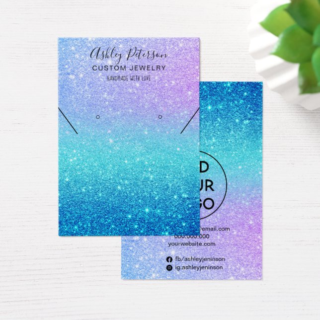 Mermaid glitter jewellery earring necklace display (Desk)