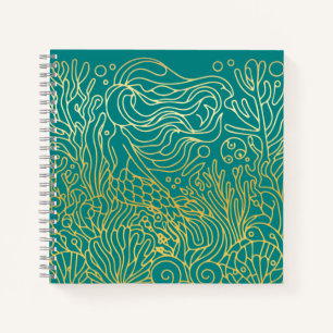 Mermaid - Gold Notebook
