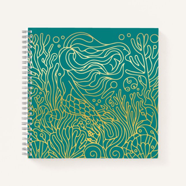 Mermaid - Gold Notebook (Front)