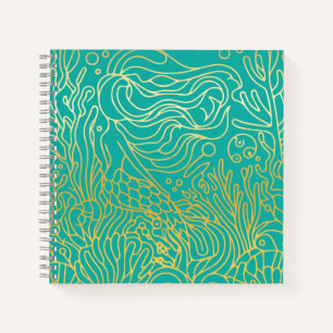 Mermaid - Gold Notebook