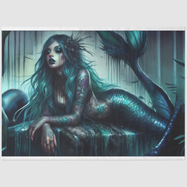 Mermaid Goth Tissue Paper (Front)