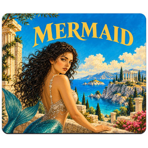 Mermaid, Gothic Fantasy Monster Mouse Mat