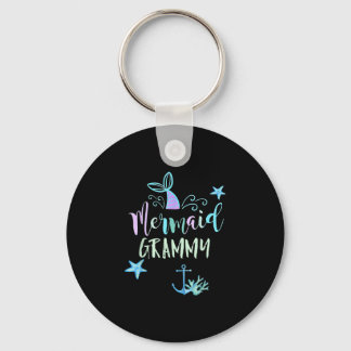 Mermaid grammy birthday mermaid family matching key ring
