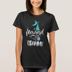 Mermaid Grammy   Women Family Matching Party Squad T-Shirt