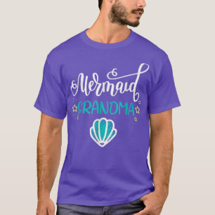 Mermaid Grandma Funny Grandmother Family Matching  T-Shirt