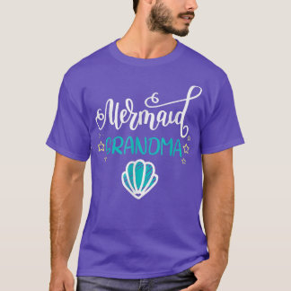 Mermaid Grandma Funny Grandmother Family Matching  T-Shirt