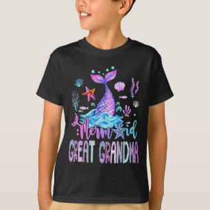 Mermaid Great Grandma Family Matching Birthday Gir T-Shirt