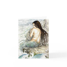 Mermaid Greeting Card- Watercolour fantasy art