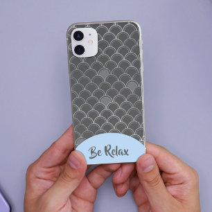 Mermaid grey scales iPhone Case