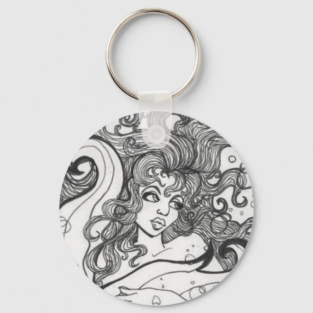 Mermaid Hair by Terrell Dorfeo Key Ring (Front)