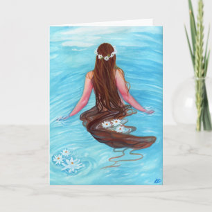 Mermaid hair fell in waves GREETING CARD