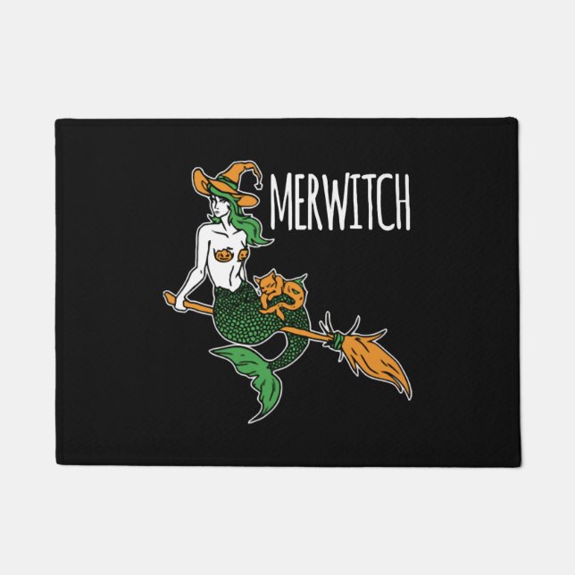 Mermaid Halloween  Doormat (Front)