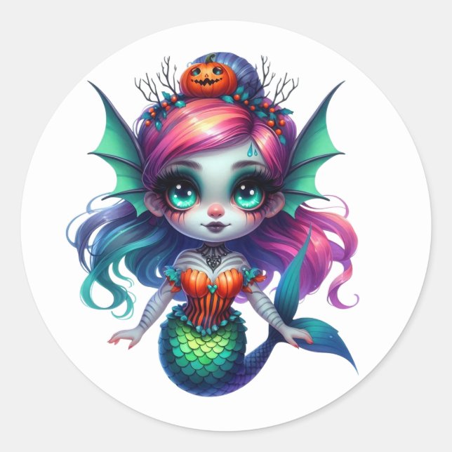  Mermaid Halloween Stickers (Front)