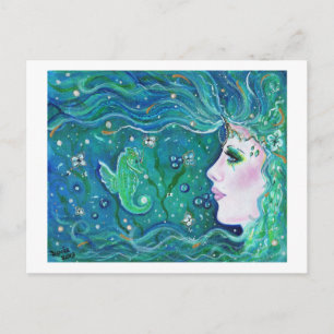 Mermaid Harmony postcard By Renee Lavoie