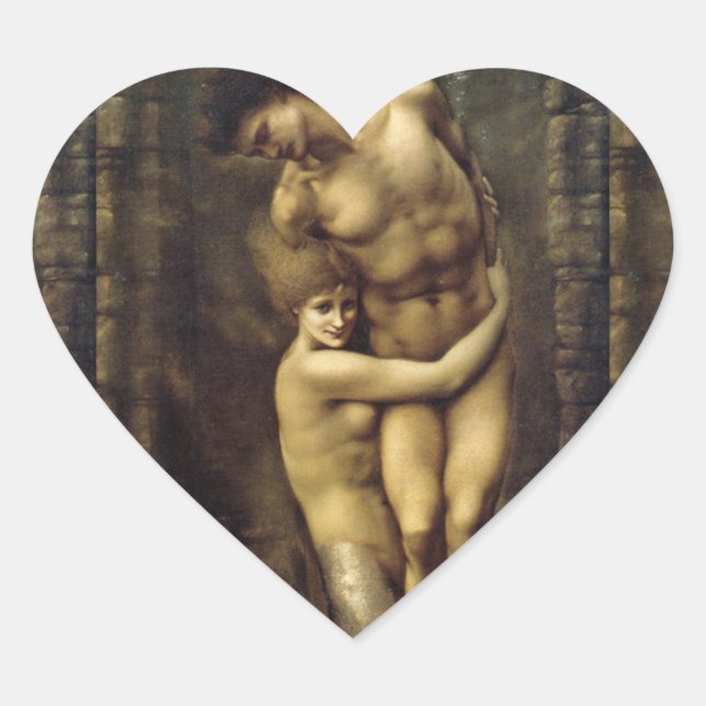 Mermaid Heart Sticker (Front)