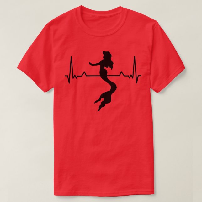 Mermaid Heartbeat T-Shirt (Design Front)